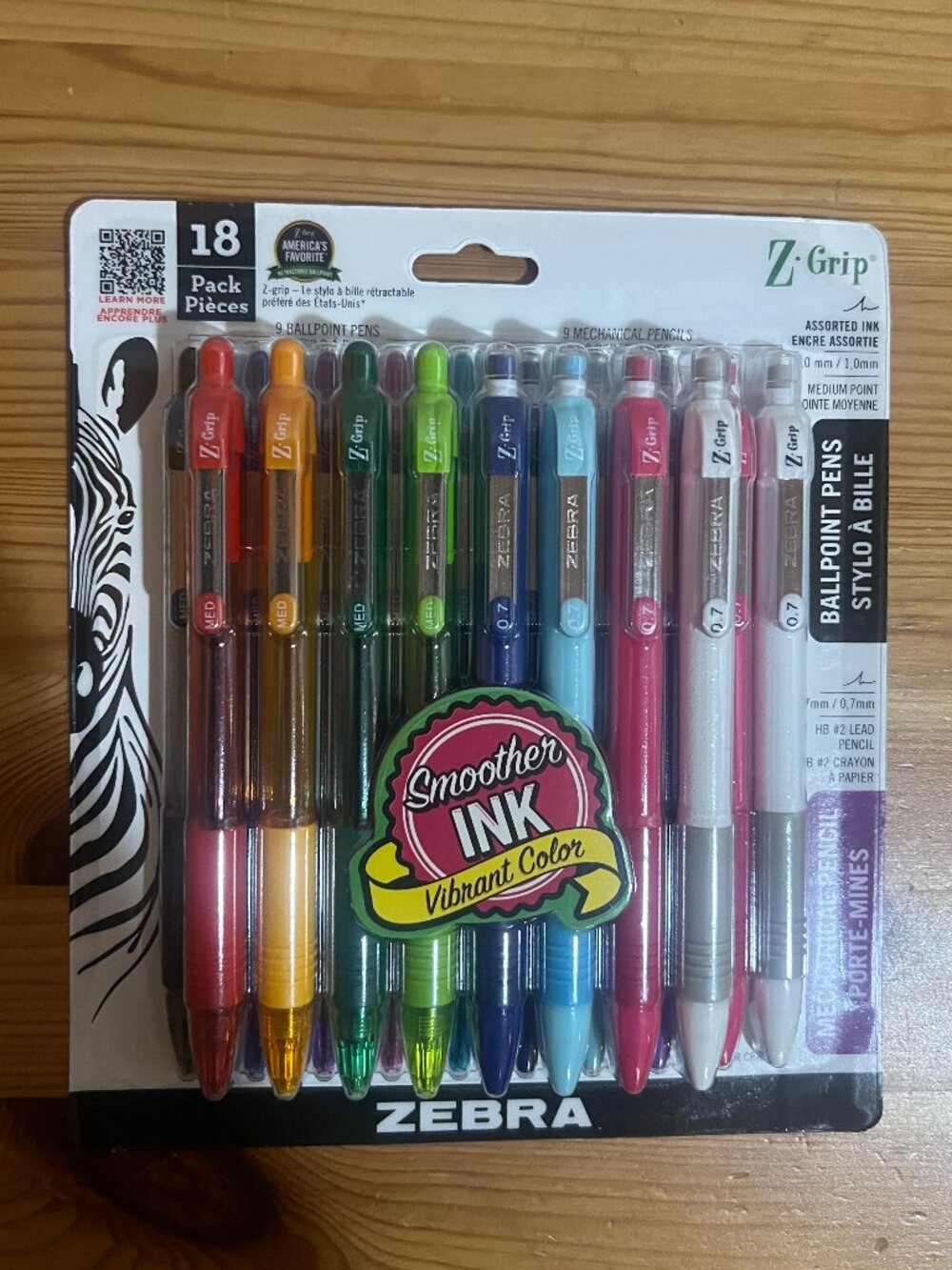 Zebra Pen Z-Grip Ballpoint Pen & Mechanical Pencil Set, Assorted, 18-Pack Brand